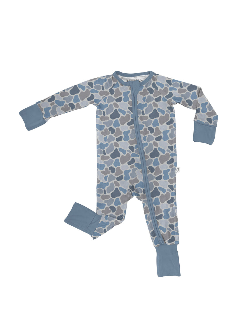 Watercolor Camo Bamboo Zip Pajamas