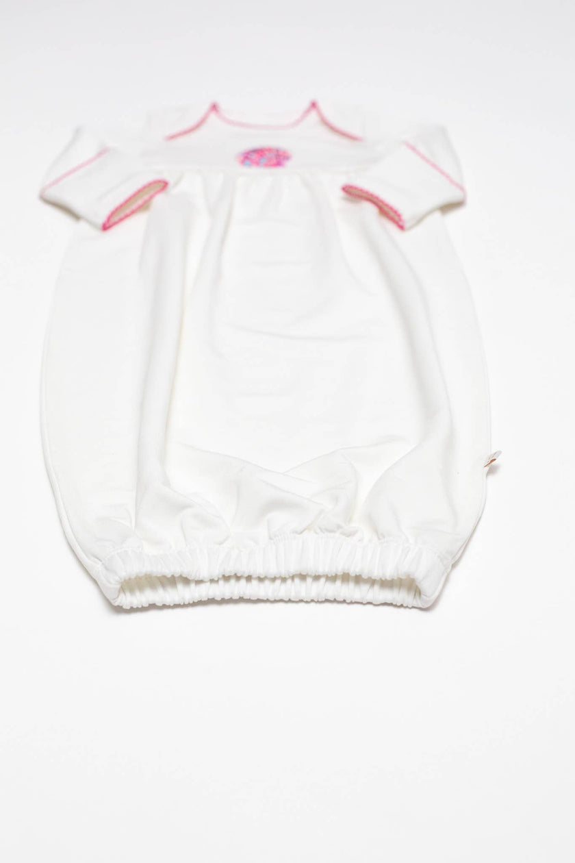 Pip Embroidered Gown -Seashell