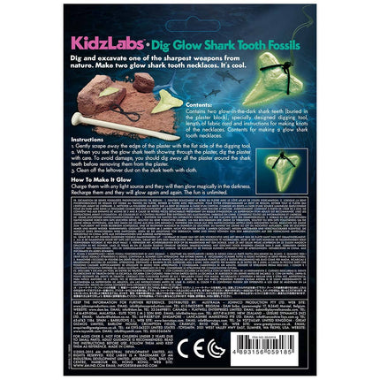 Dig and Excavate Glow Shark Tooth Fossils Toy
