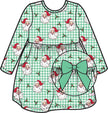 Girls Green Dear Santa Knit Long Sleeve Twirl Dress