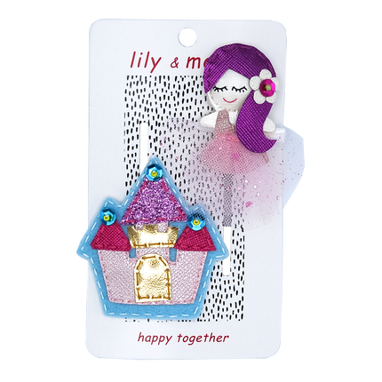 Princess & Castle Hair Clips- Pretty Pink