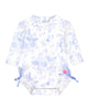 Periwinkle Butterfly Garden Long Sleeve One Piece Rash Guard