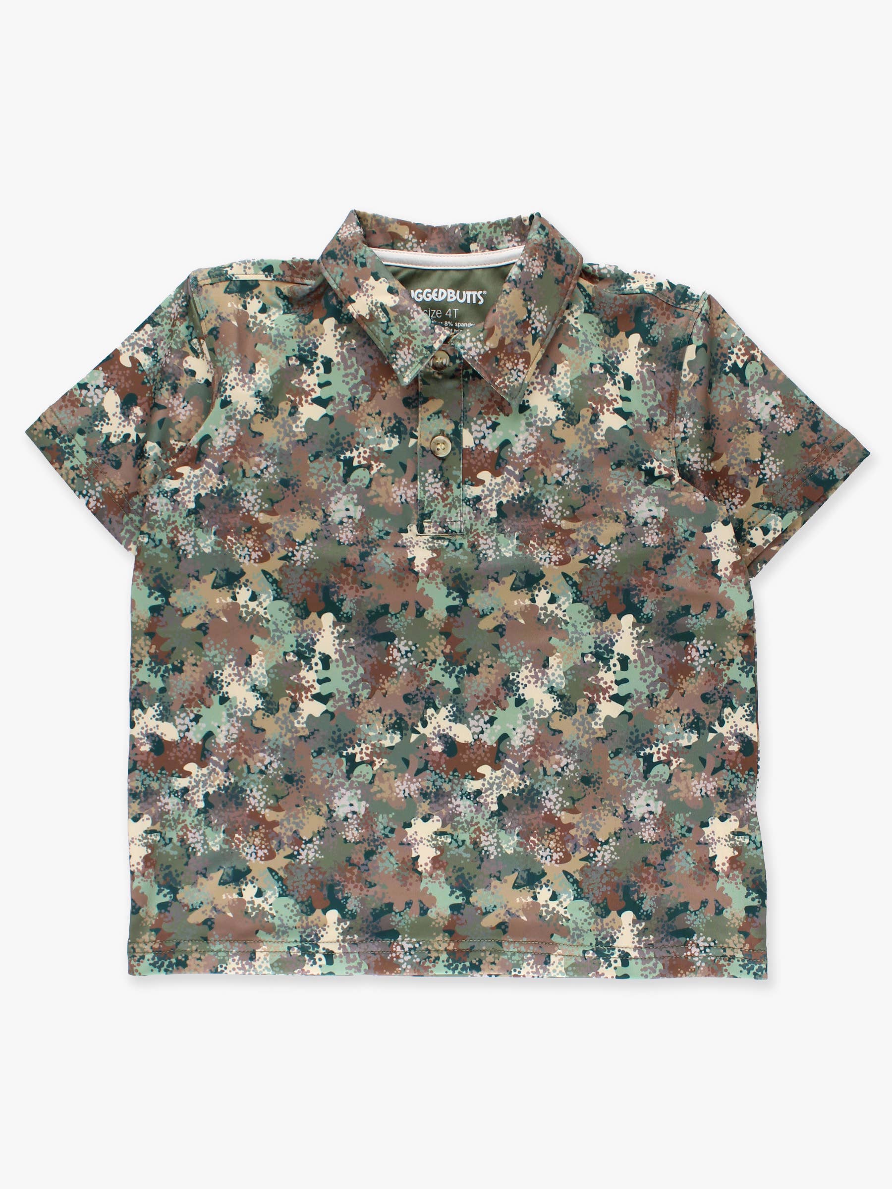 Boys Classic Camo Knit Short Sleeve Performance Polo