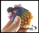Rainbow Mesh Doh Filled Squeeze Balls - Doh - Ultra Squish Toy