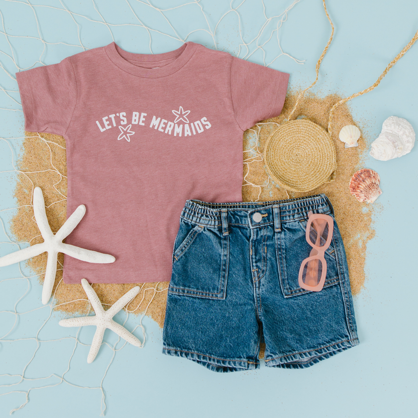 Let's be Mermaid's Toddler and Youth Beach Summer Shirt
