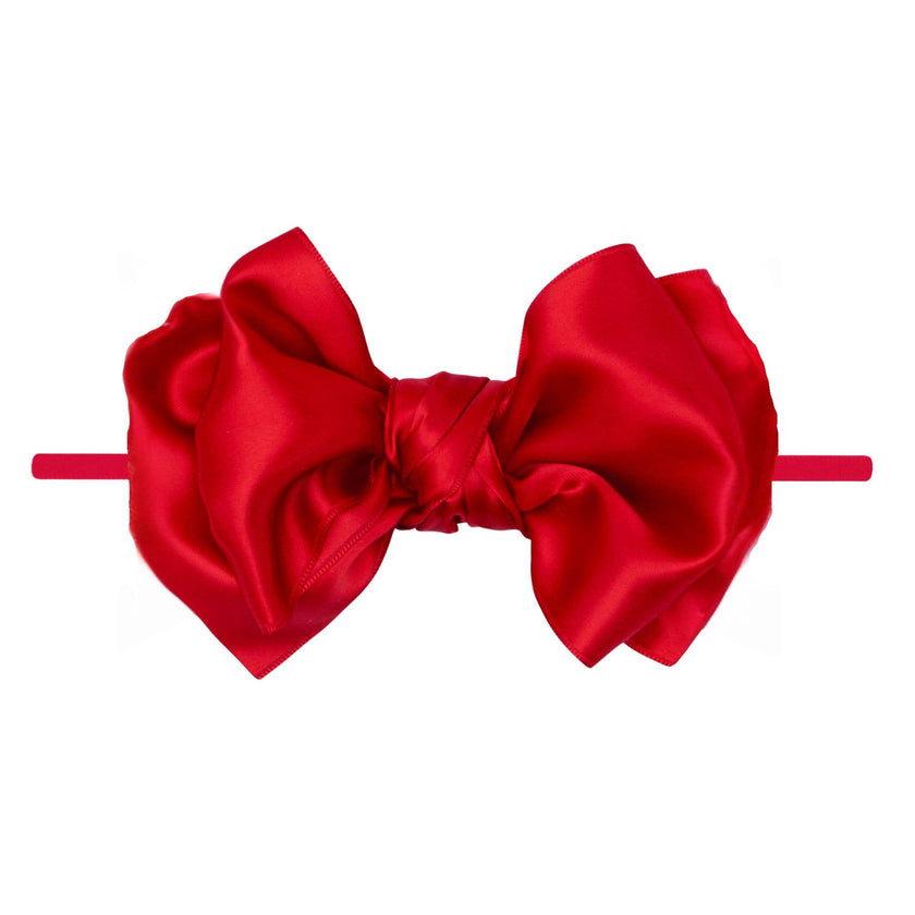 Baby Bling® Satin FAB® Skinny nylon headband with satin bow