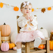 Pumpkin Embroidered Bow Baby Headband - Hair Accessories