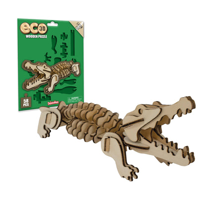 Eco 3D Wooden Puzzle - Alligator