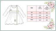 Kids Autumn Fall Floral Print Tulle Sparkle Dress
