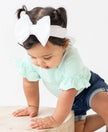 White Big Bow Headband