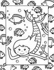 Stained Glass Coloring, Mermaids Paperback Book