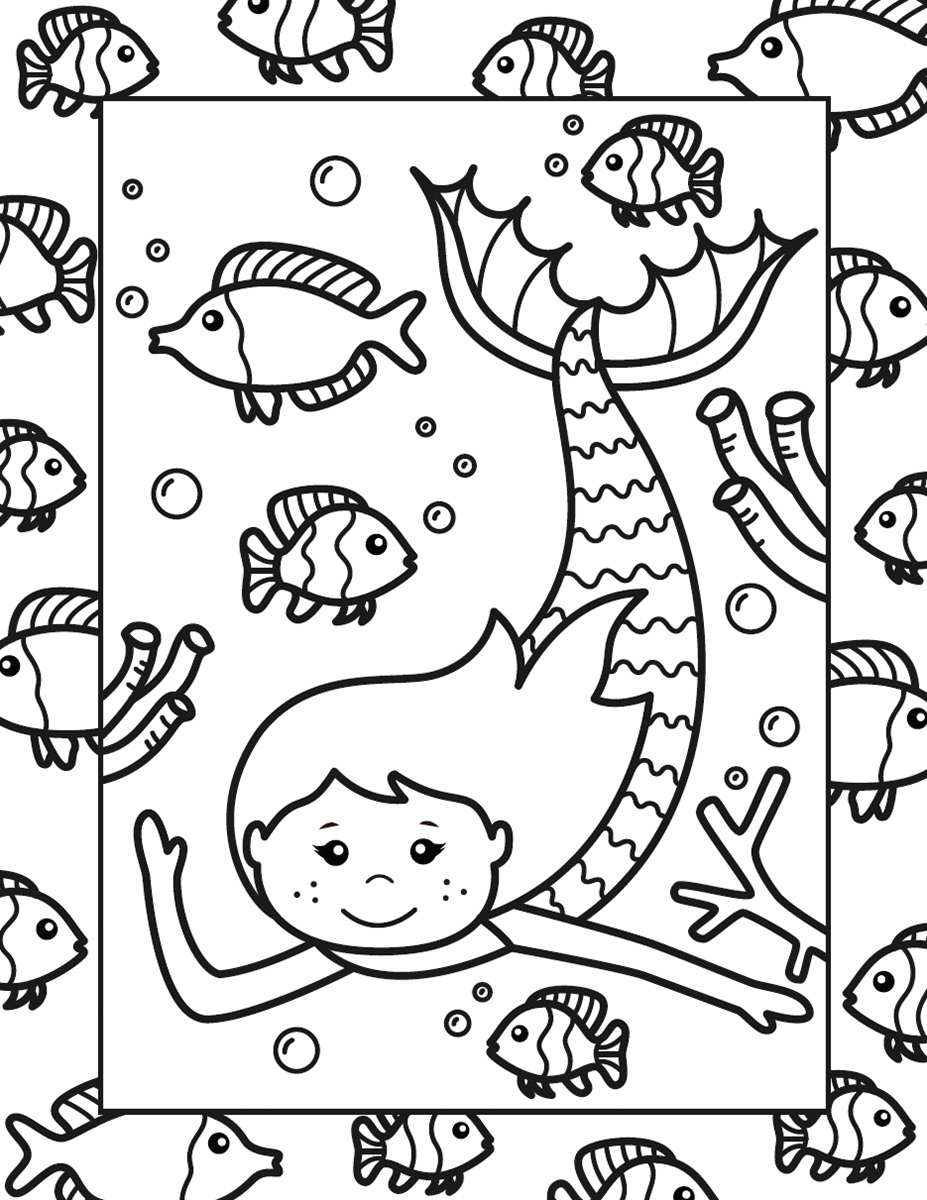 Stained Glass Coloring, Mermaids Paperback Book