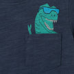 Slubbed Pocket Tee | Navy Dino