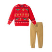 Kids Sweater & Pants Holiday Set | Gingerbread & Dinos