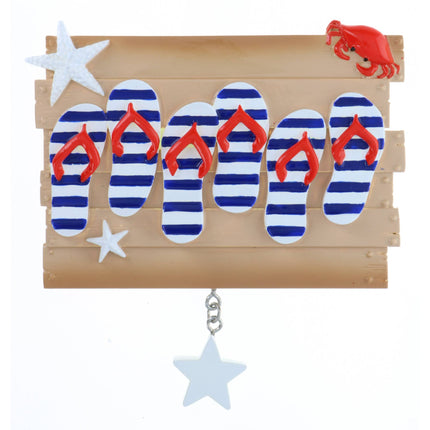Flip Flop Family Personalized Ornament