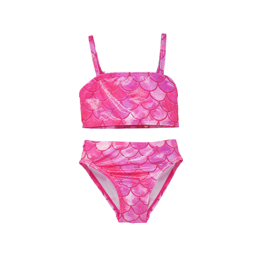 UPF 50+ 3 piece Mermaid Swim Set w/ Shimmer Effect
