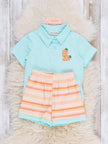 Bunny Hop Carrot Trail Embroidered Outfit