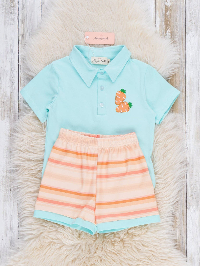 Bunny Hop Carrot Trail Embroidered Outfit