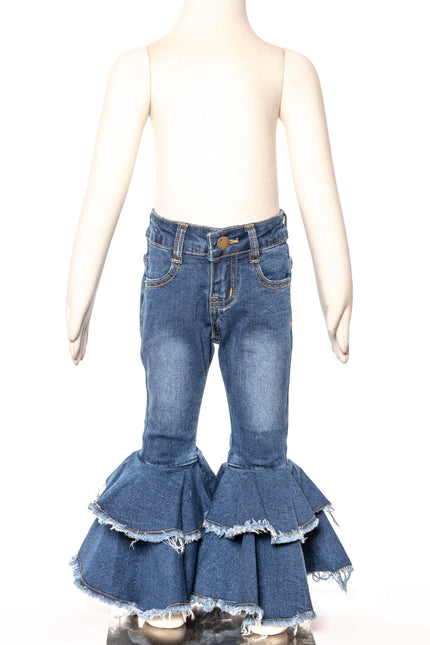 Polka Dot Tank and Bellbottom Jeans Set