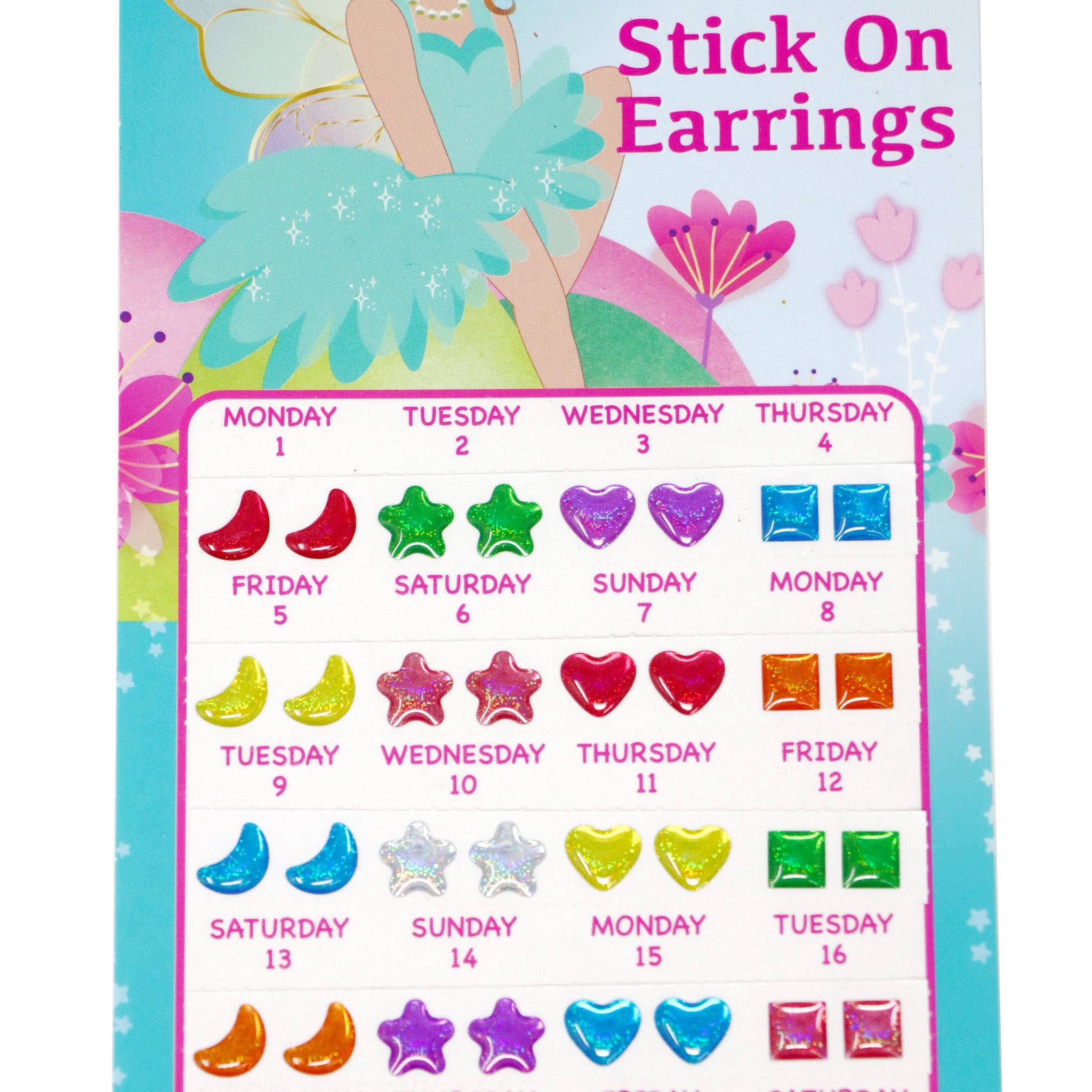 30 Pairs Fairy Butterfly Friends Stick On Earrings | Pack of 12