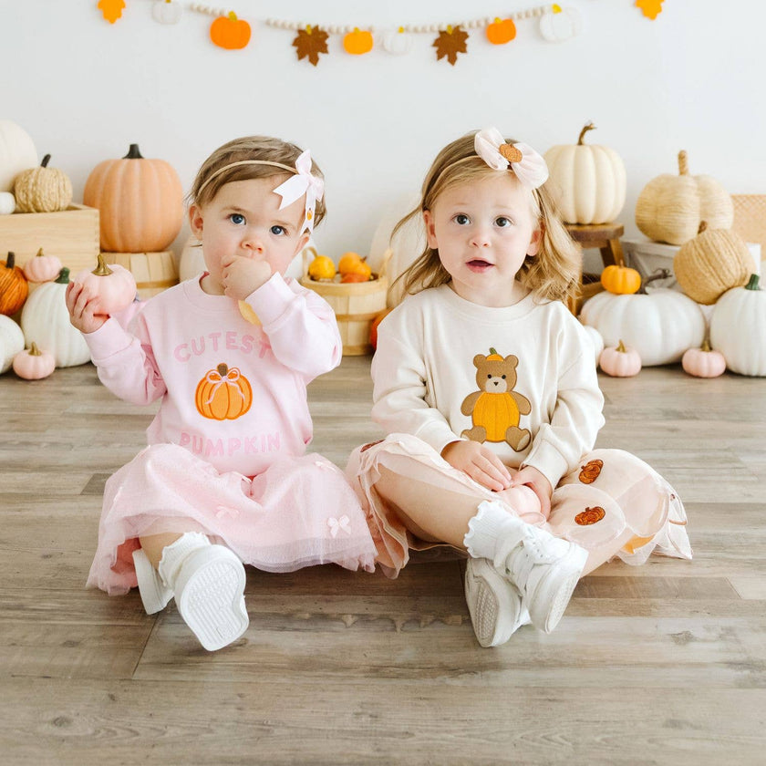 Pumpkin Tulle Bow Baby Headband - Hair Accessories - Fall