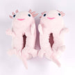 Lulu the Axolotl | Kid's Plush Animal Slippers with Grippers