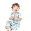 Blue Plaid Two-Piece Bamboo Short Sleeve Pajama Kids Pants Set