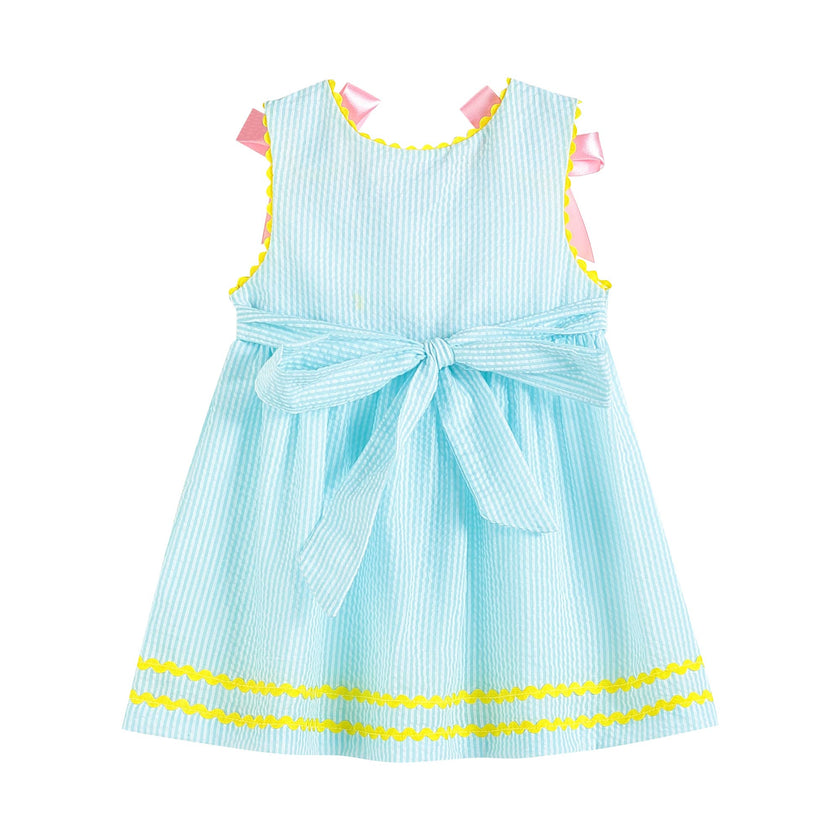 Blue and Pink Pastel Easter Chicks Dress