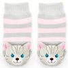 Gray Cat Rattle Socks