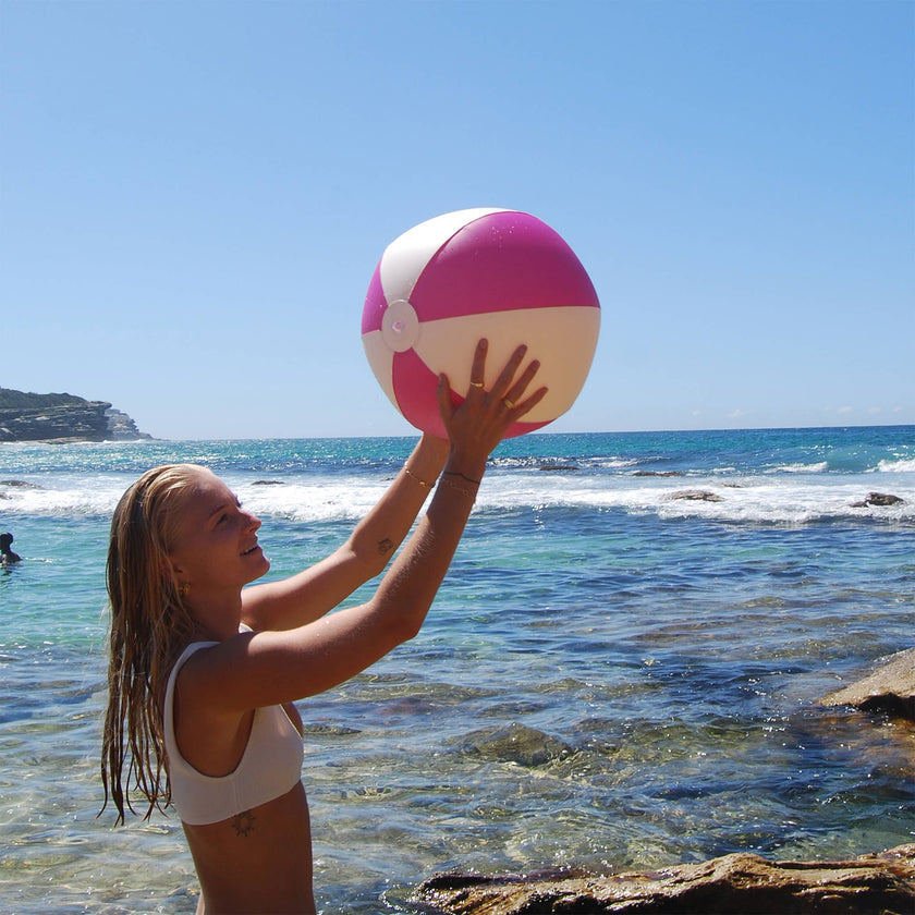 Inflatable Beach Ball Toy Pool Party Magenta