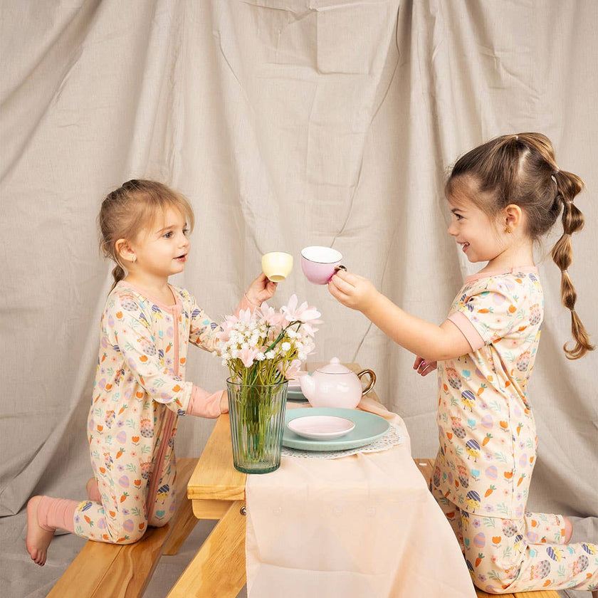 Easter Bamboo Baby Pajama - Egg Hunt, Convertible