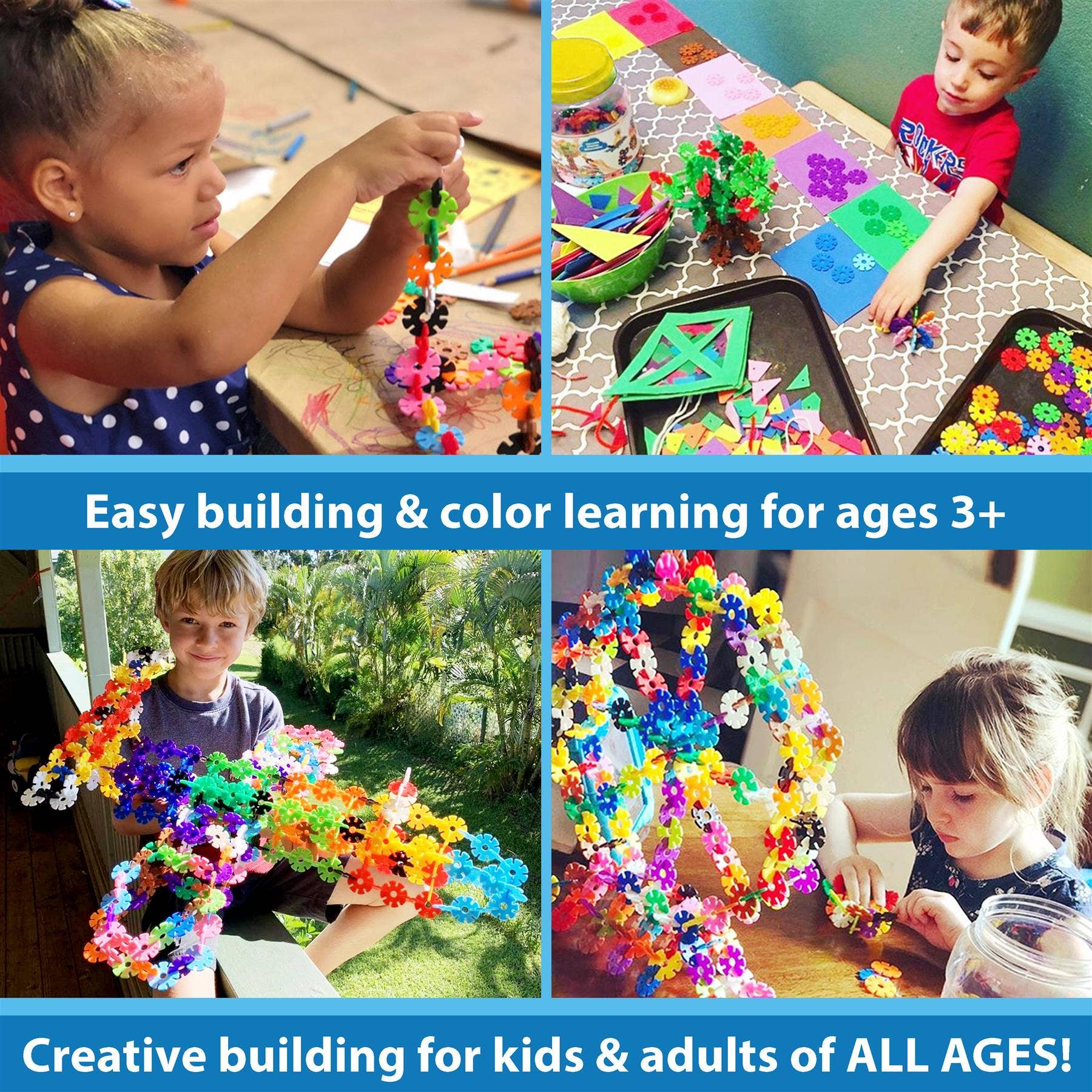 Brain Flakes Starter Toy Set Multicolor - 120 Pieces - Resealable Pouch