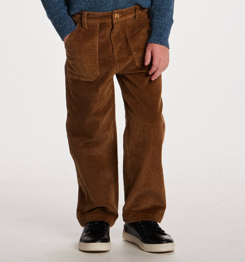 Kids Wide Leg Corduroy Pants | Beige