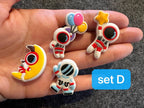 Pick your own Cute Planet Space Astronaut Rocket Ship space station Theme and more shoe charms
