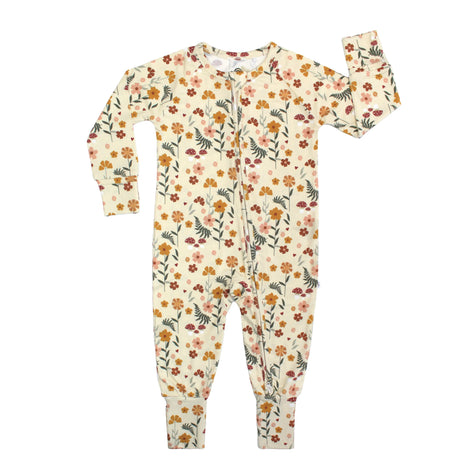 Toadstool Garden Bamboo Convertible Footie Romper
