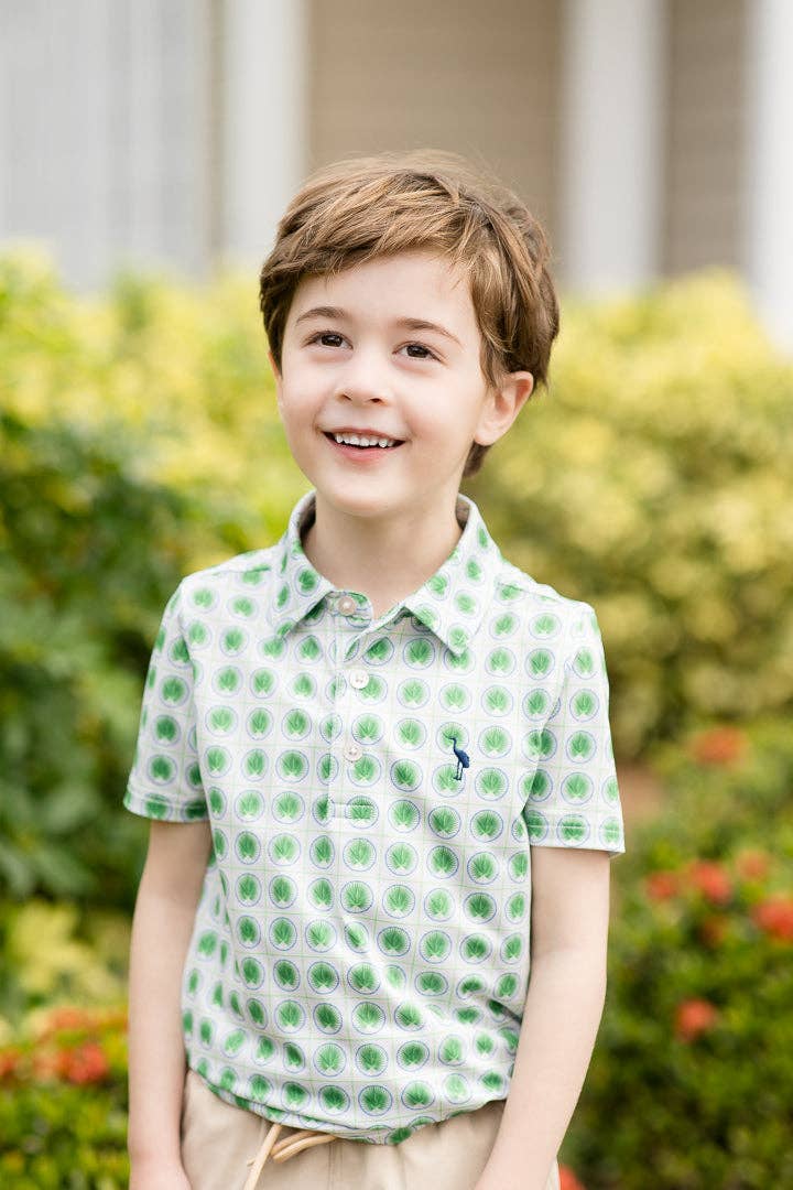 Boys Performance Polo | Palm Paradise