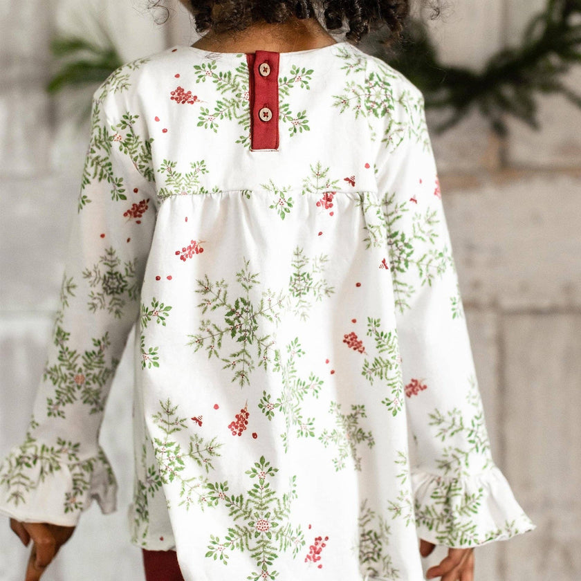 Holiday Snowflakes Organic Tunic & Pants Set