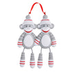 Sock Monkey Family Personalized Ornament