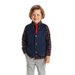Kids 3-Piece Vest Set | Navy Plaid