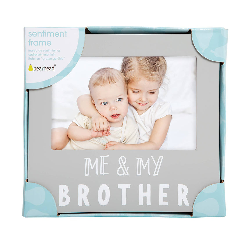 Me and My Brother Sentiment Frame, Gray