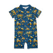 Kids Midnight Truck Button-Front Playsuit