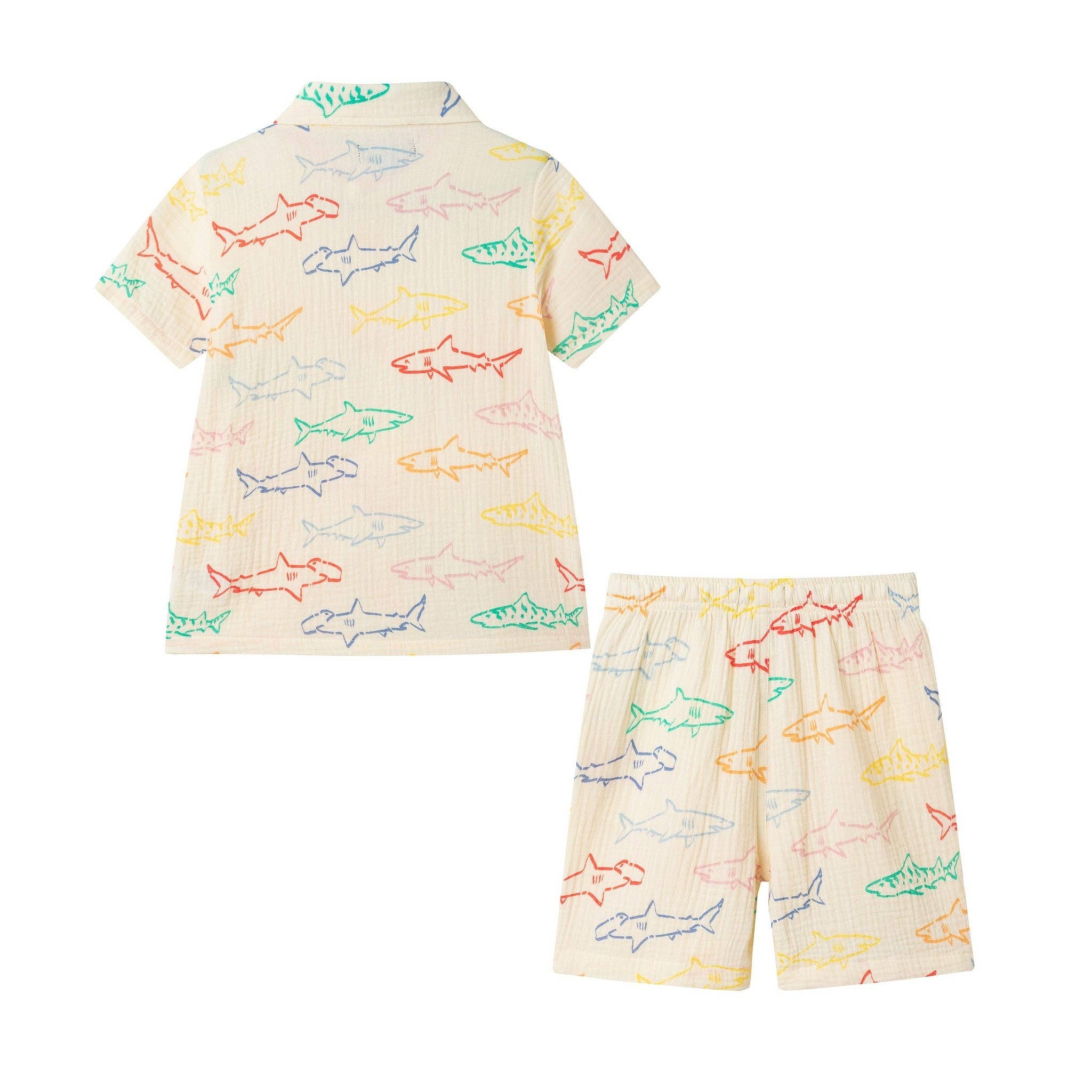 Boys Gauze Set | Multicolor Sharks
