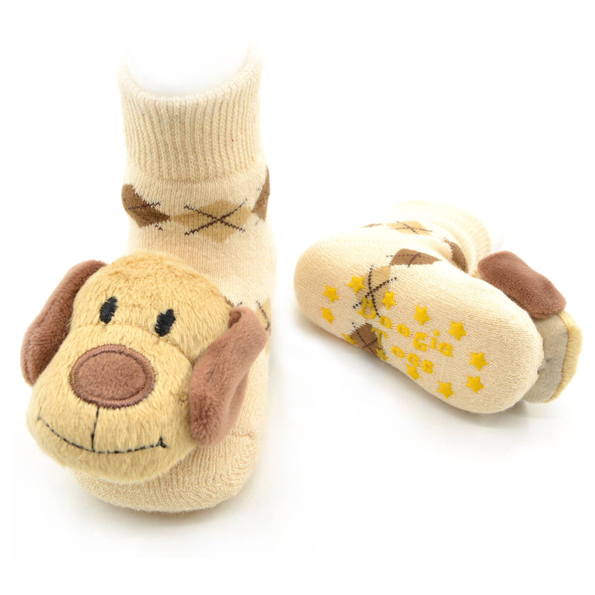 Brown Dog Rattle Socks