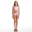 Tween Girls Asymmetrical Bikini | Palm Print