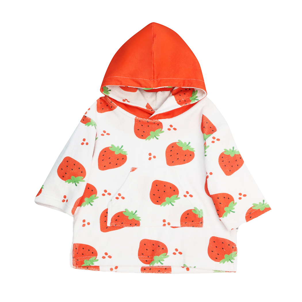 UPF50+ Baby Terry Swim Coverup - Strawberry