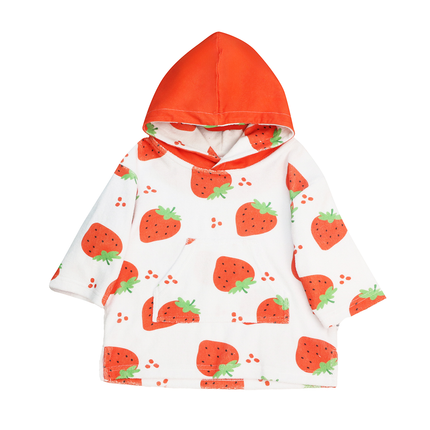 UPF50+ Baby Terry Swim Coverup - Strawberry
