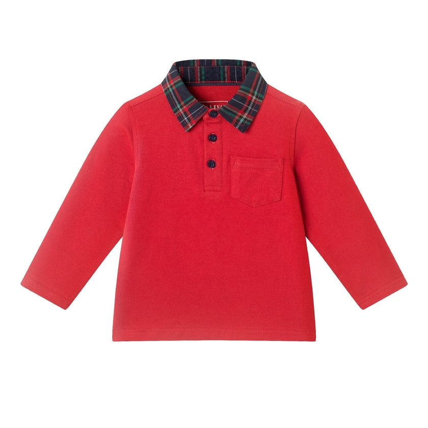 Infant Polo Shirt & Jogger Holiday Set | Red