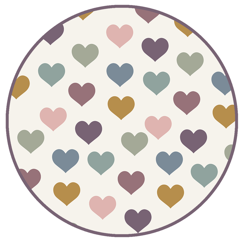 Little Love Purple Hearts Toddler Kids Bamboo Pajamas Set