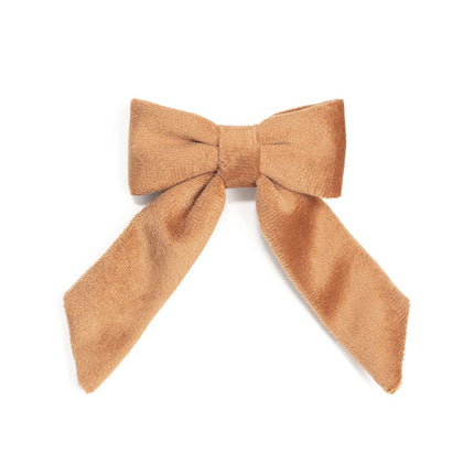 Spice Velvet Coquette Bow Clip - Hair Bows - Fall