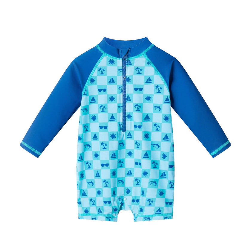 Swim Romper & Hat Set - Beach Vibes